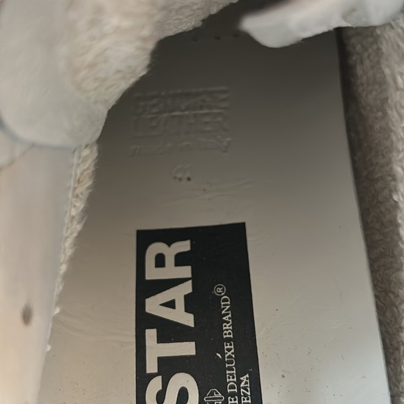 Golden Goose Gray Mid Star Shoes with Silver Glitter Laces - Picture 7 of 16